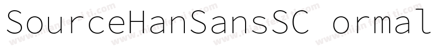 SourceHanSansSC ormal字体转换